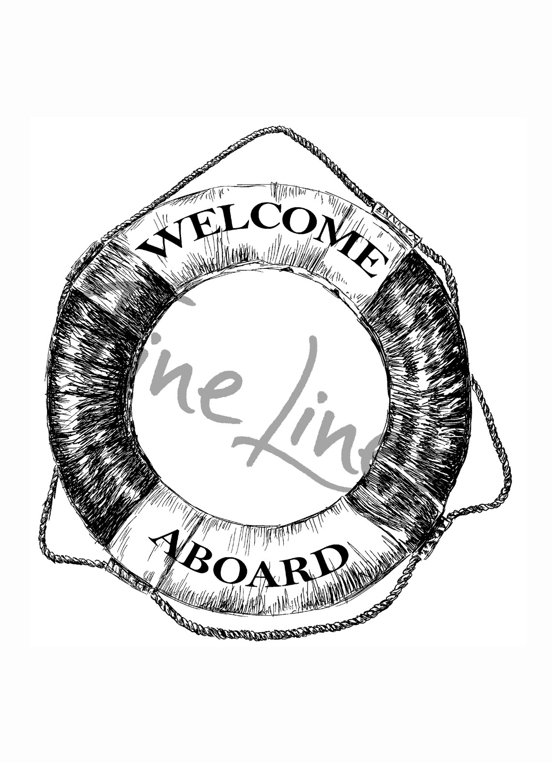 Nautical Life Ring Preserver Art Print - Image 3