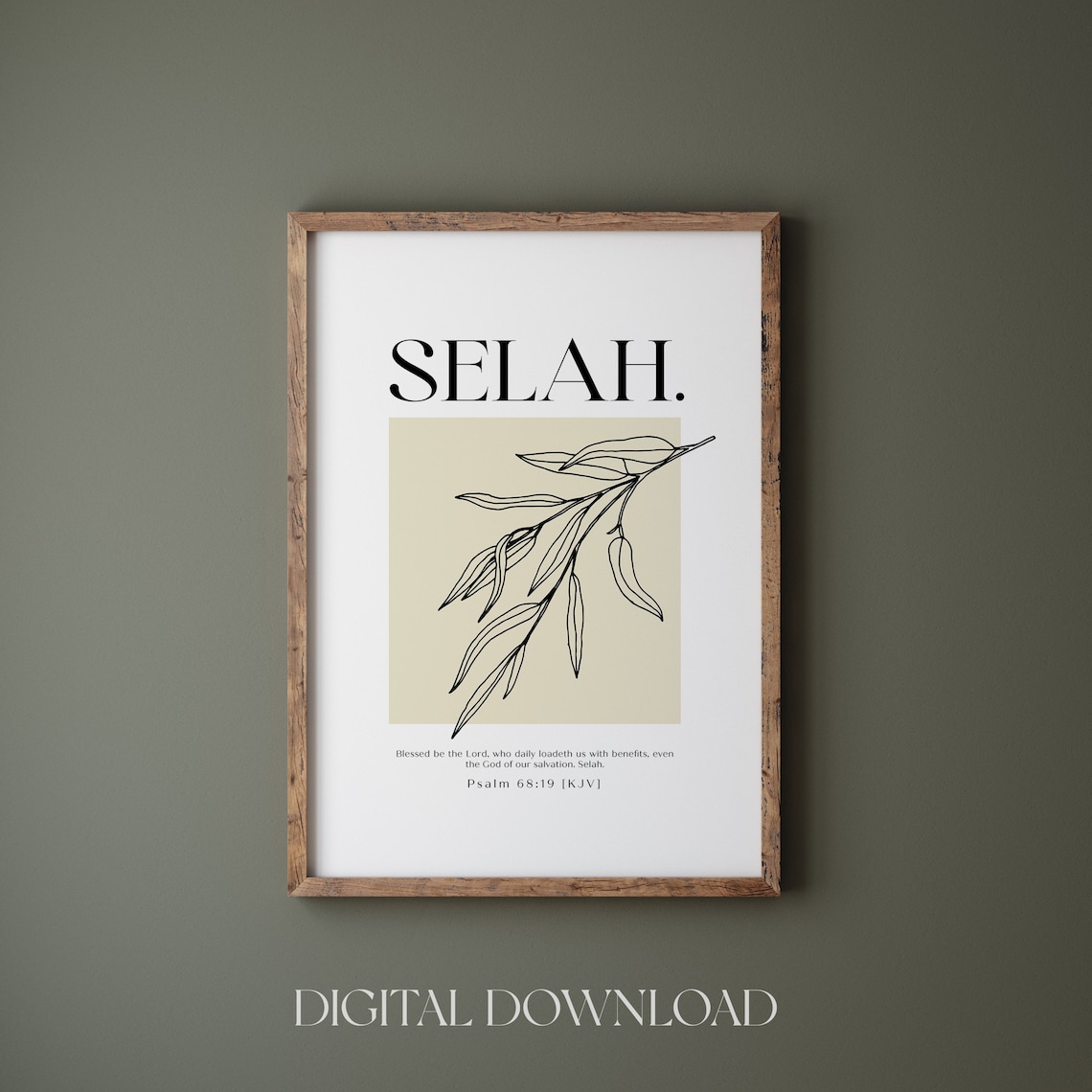 Selah Hebrew Definition Bible Verse Art Print