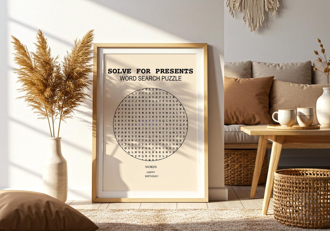 Custom Word Search Puzzle Print Customized Game Personalized Posterunique Dcor For Enthusiasts - Image 3