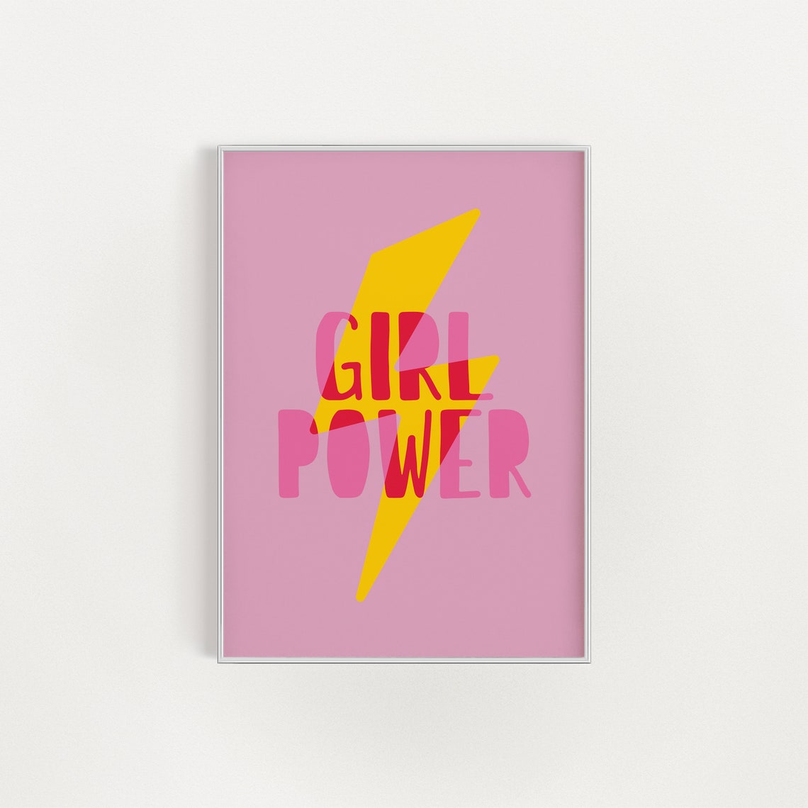 Girl Power Poster Girl Power Print Grl Pwr Poster Wall Art Feminism Poster Girl Room Wall Art Feminist Quote
