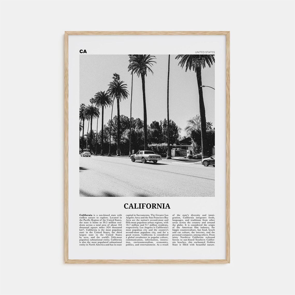 California Print Black And White No 6 California Wall Art California Poster California Photo Usa United States North America