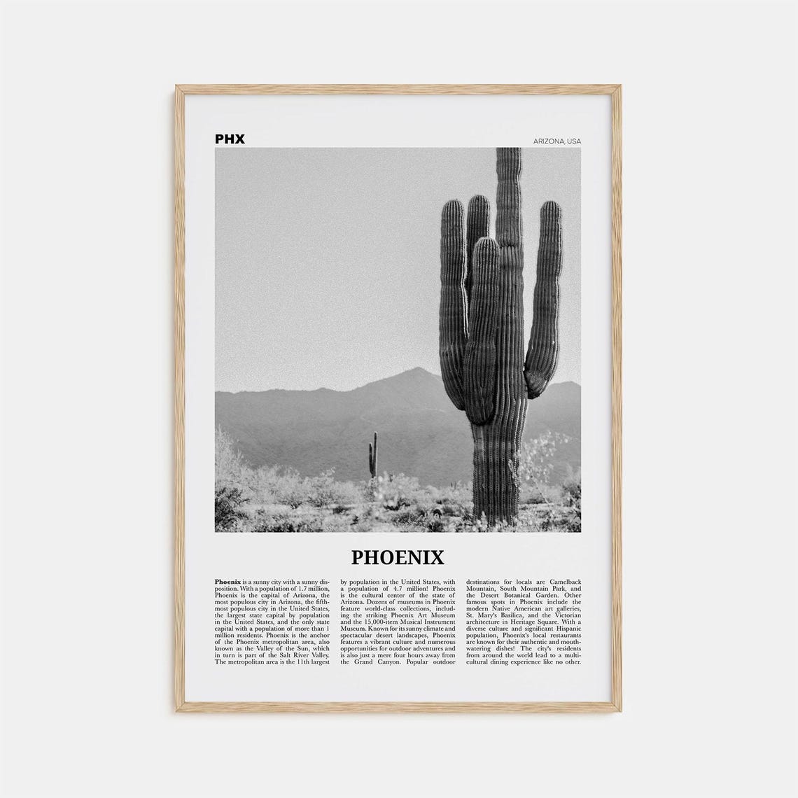 Phoenix Print, Arizona Wall Art Poster