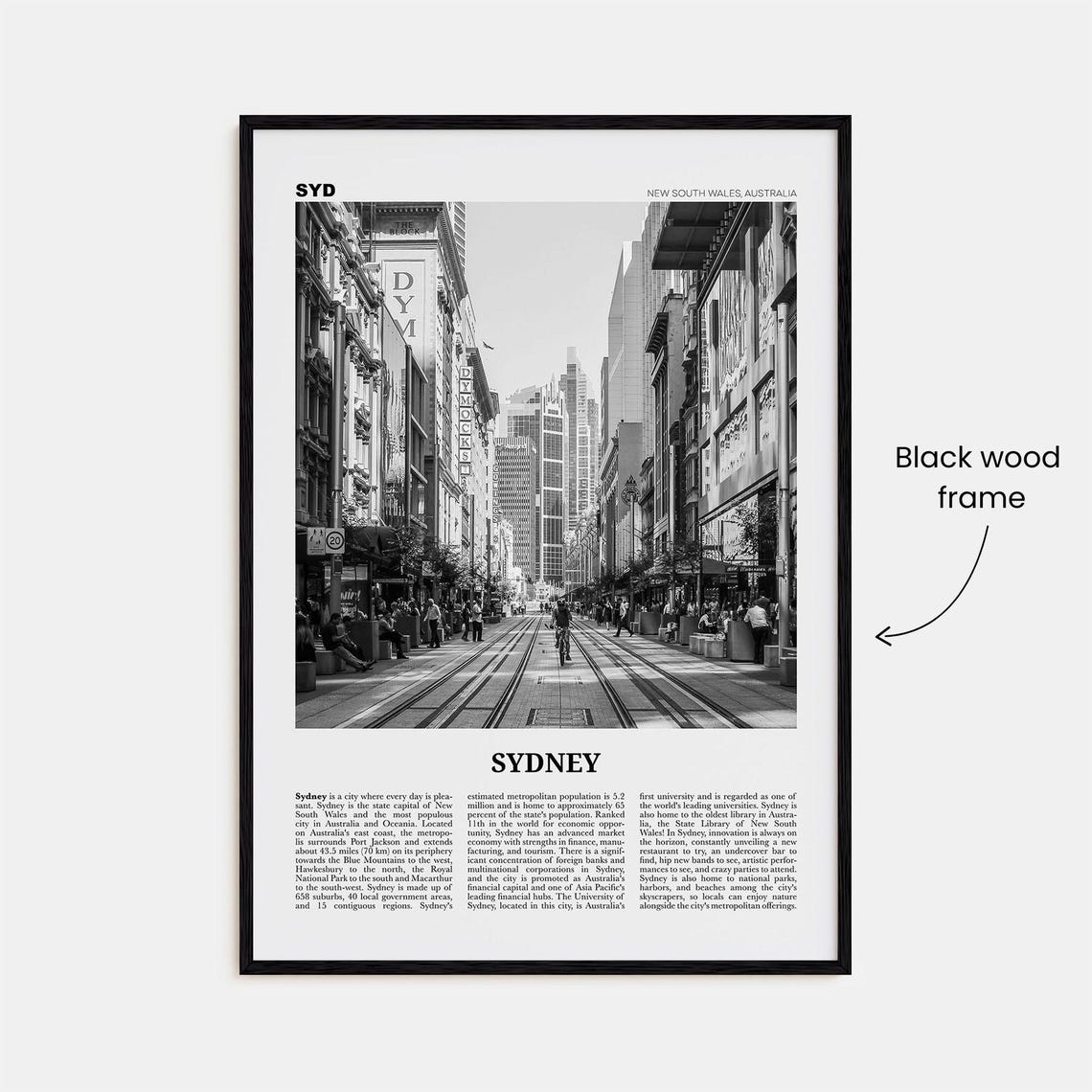 Sydney Print Black And White No 5 Sydney Wall Art Sydney Poster Sydney Photo Travel Print New South Wales Australia Oceania - Image 3
