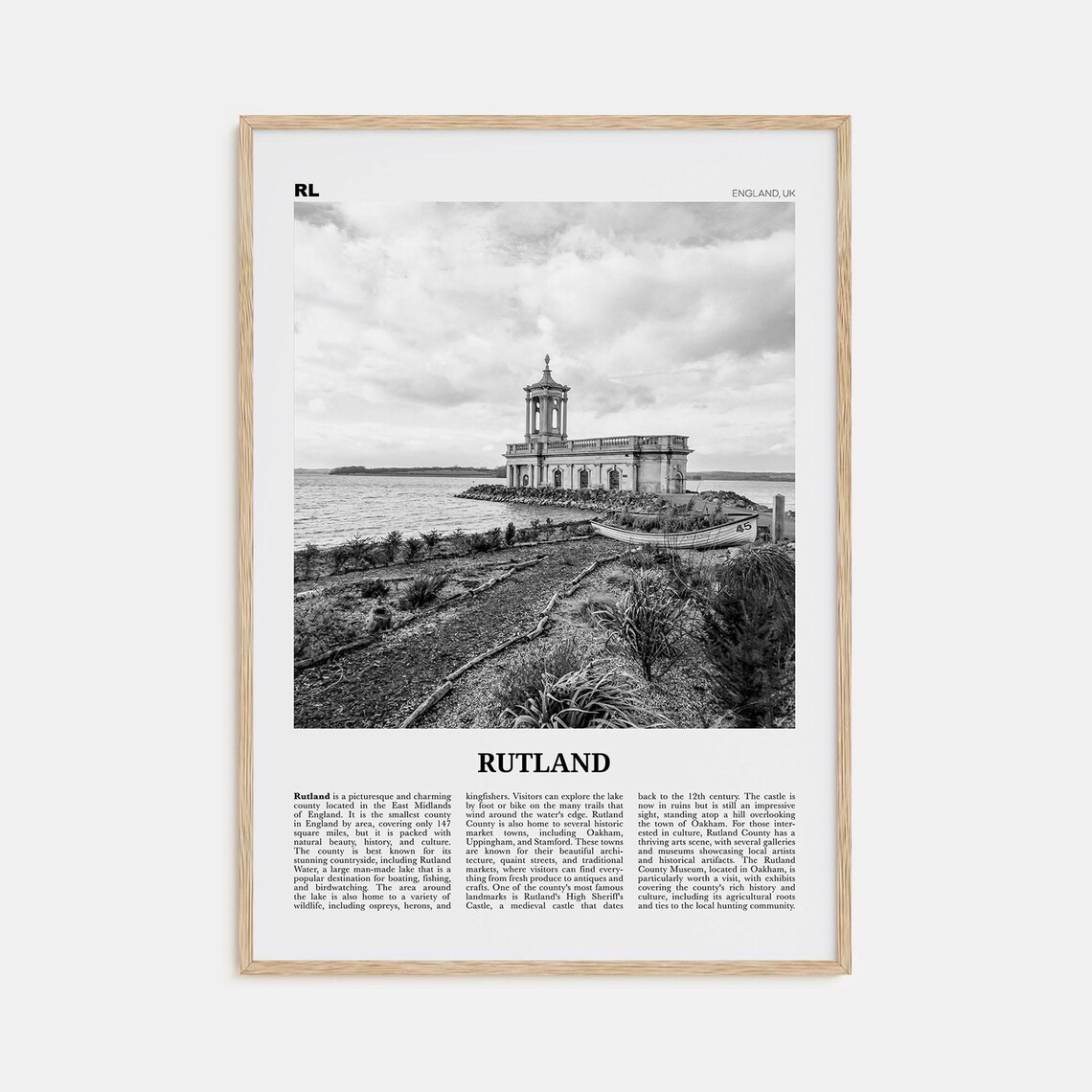 Rutland Print Black And White Rutland Wall Art Rutland Poster Rutland Photo Rutland Wall Dcor Rutland Map United States