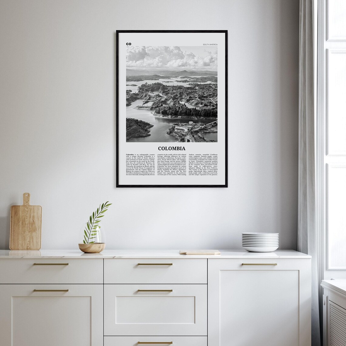 Colombia Black And White Travel Poster, Bogota - Image 2