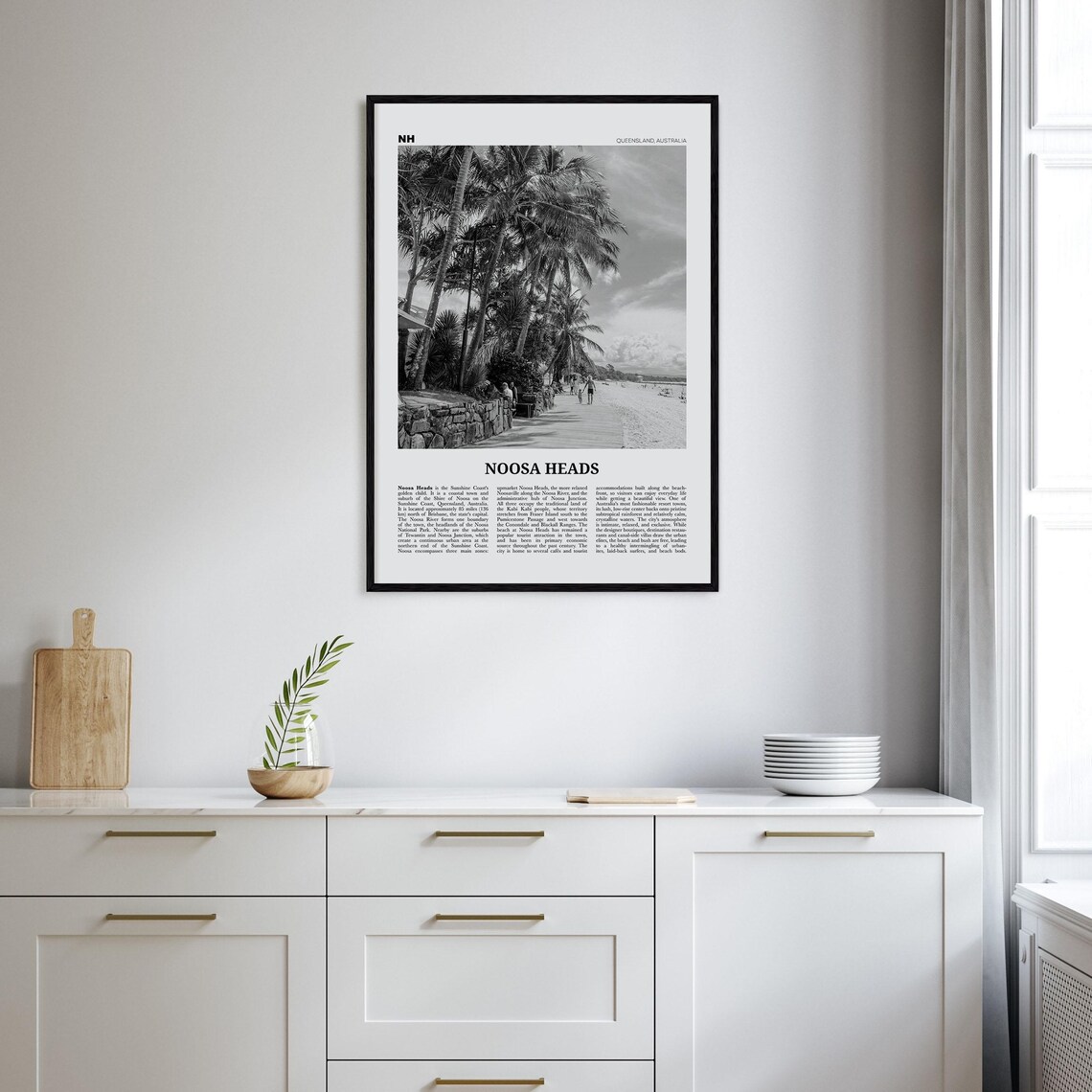 Noosa Heads Black And White Poster, Queensland Australia - Image 2