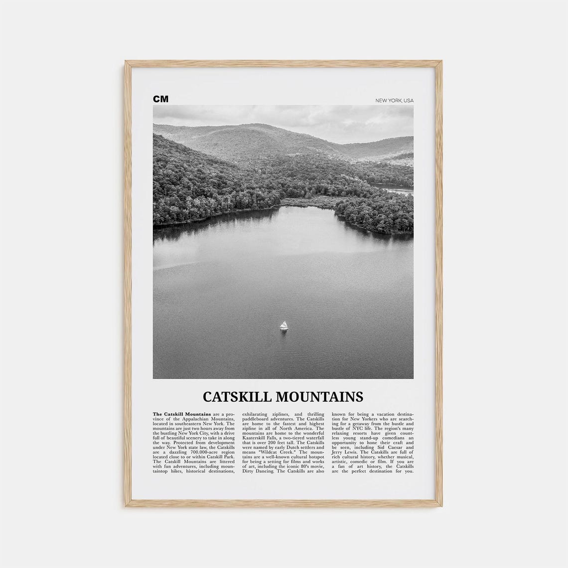 Catskill Mountains No. 2 Black And White Art Print