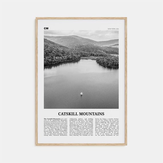 Catskill Mountains No. 2 Black And White Art Print