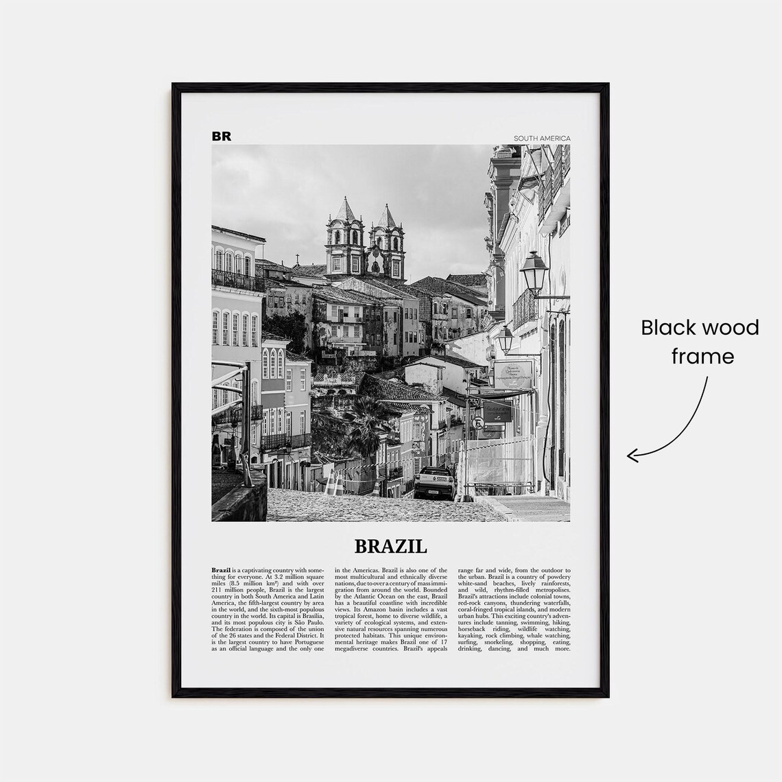 Brazil Black And White No 3, Brazil Poster - Image 3