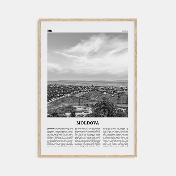 Moldova Travel Poster, Chiinu Black And White