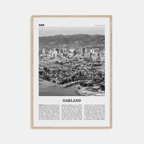 Oakland Black and White Art Print, California