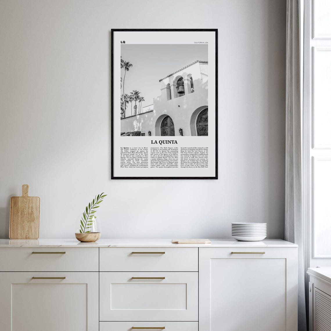 La Quinta Black and White Travel Poster, California - Image 2