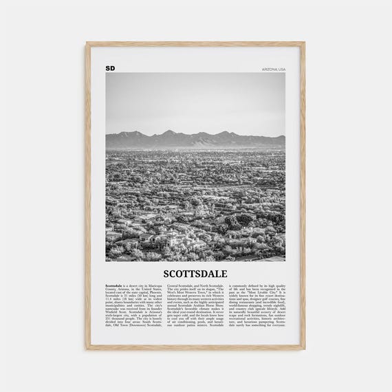 Scottsdale Black and White No. 2 Travel Poster