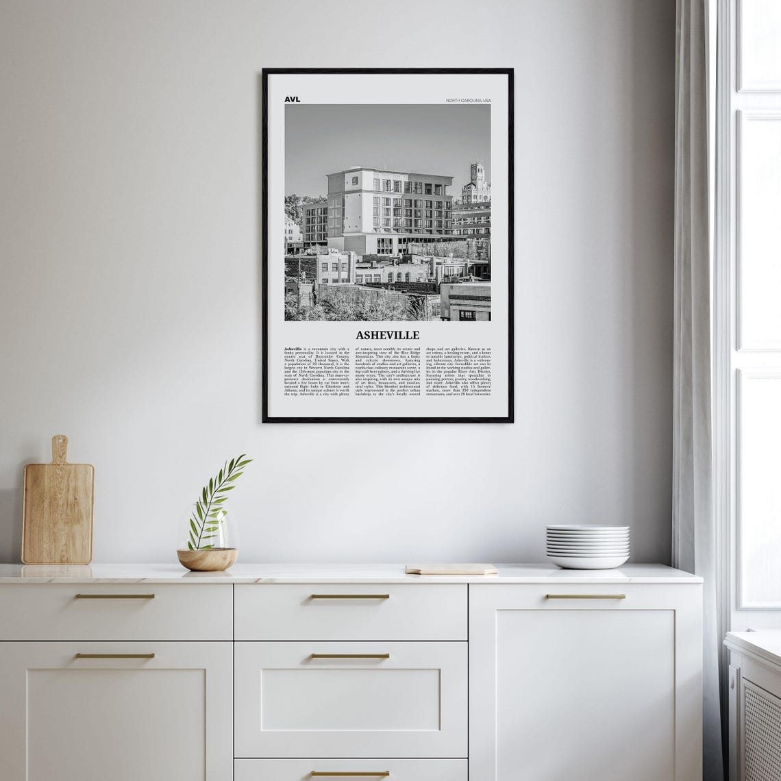 Asheville Print Black And White No 2 Asheville Wall Art Asheville Poster Asheville Photo North Carolina Usa United States America - Image 2