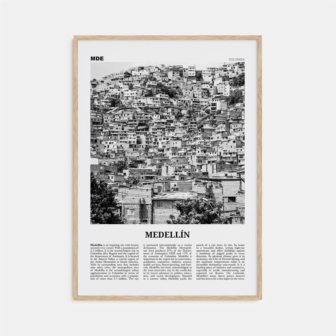 Medellin Print Black And White No 2 Medelln Wall Art Medelln Poster Medelln Photo Medelln Wall Decor Medellin Colombia America