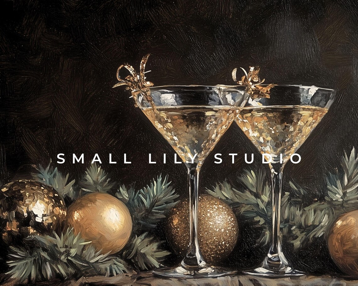 New Years Cocktail Glasses, Art Deco Vintage Style - Image 4