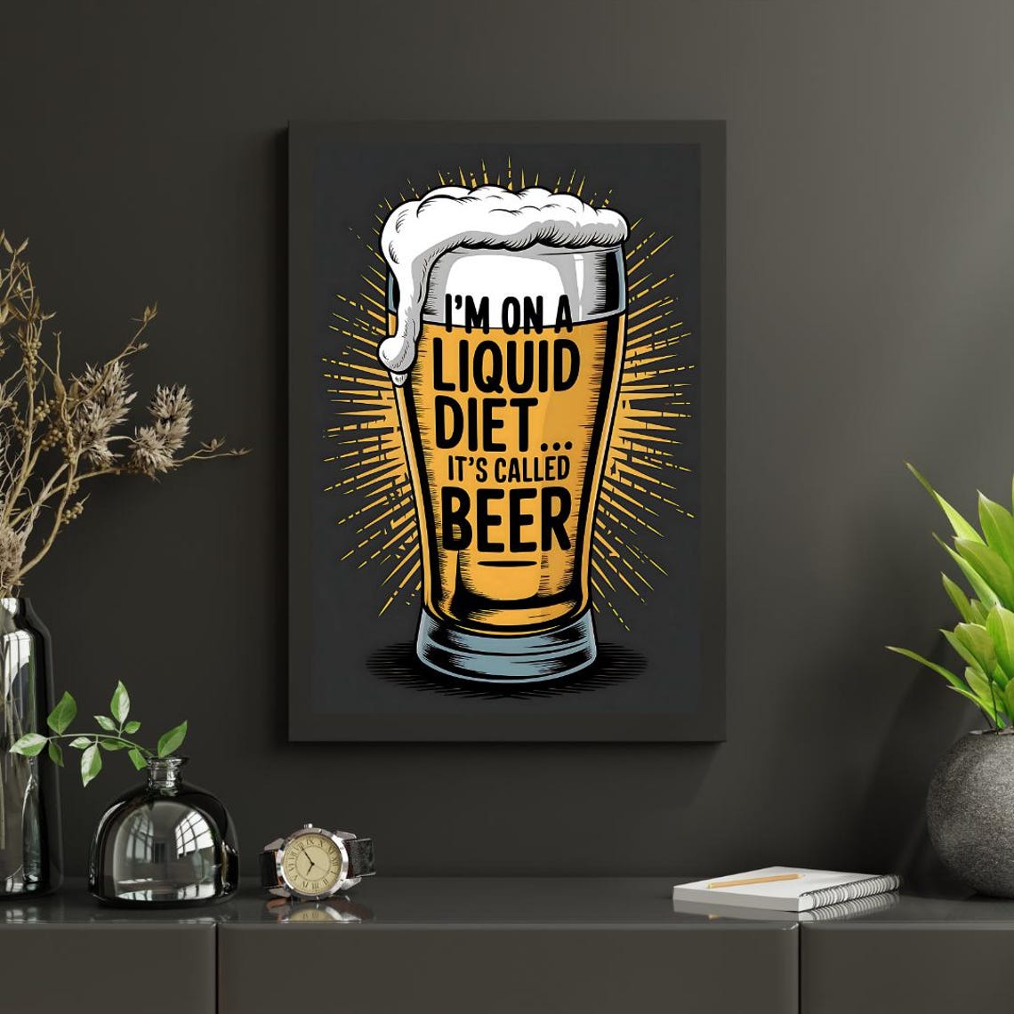 Beer Humour Art Print, Funny Beer Jokes - Image 3