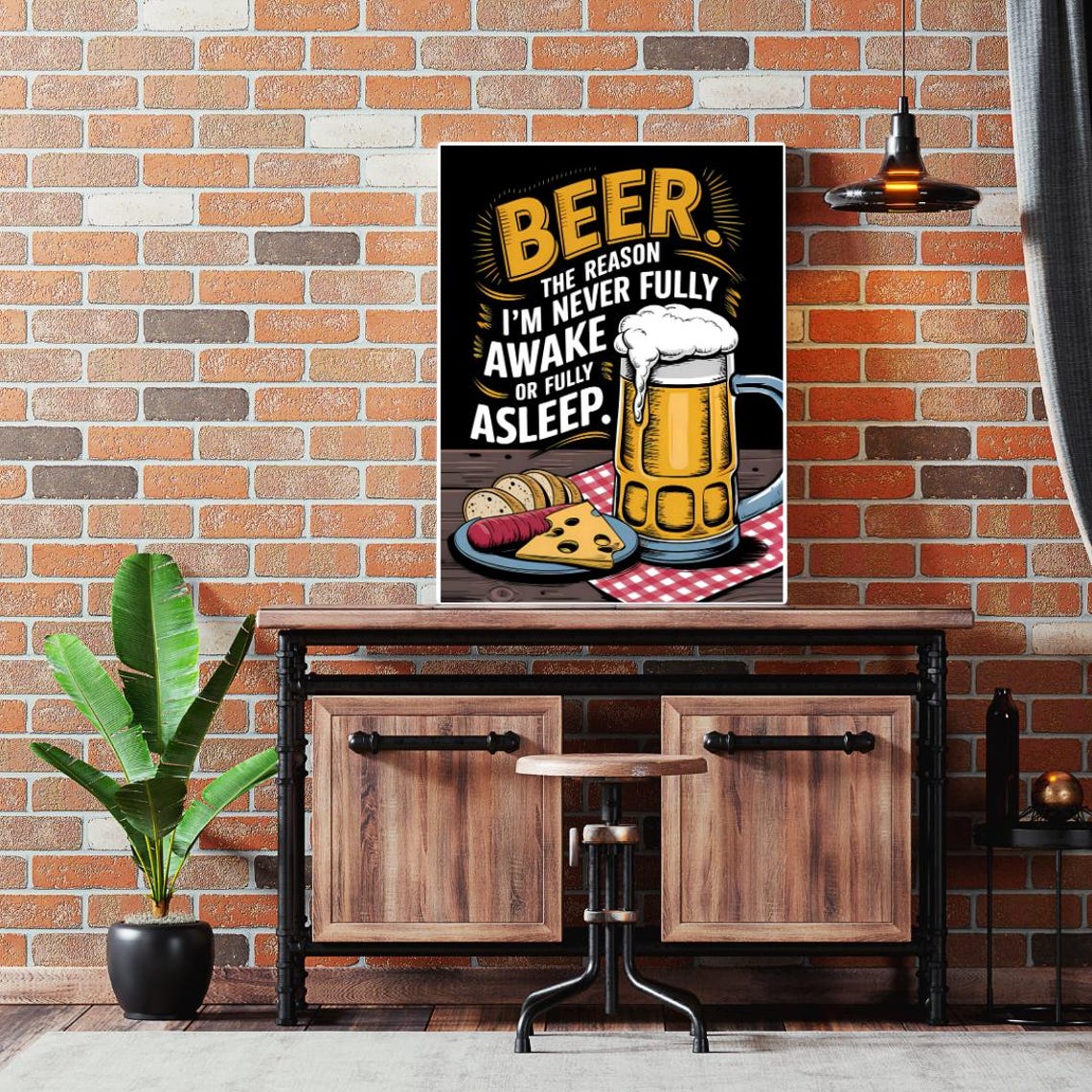 Beer Humor Poster, Beer Lovers Bar Gift - Image 5