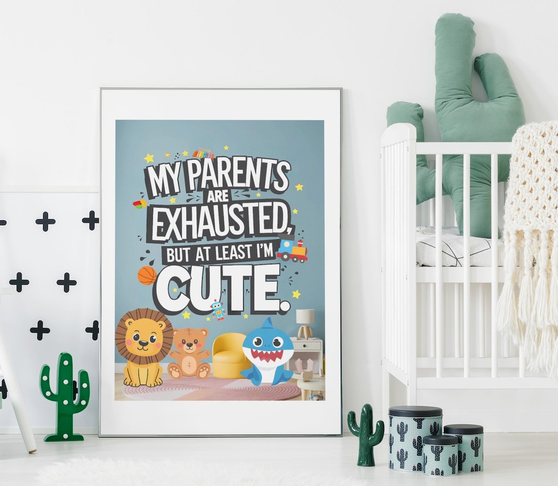 Baby Room Nursery Wall Art, Funny Gift For New Parents - Image 2