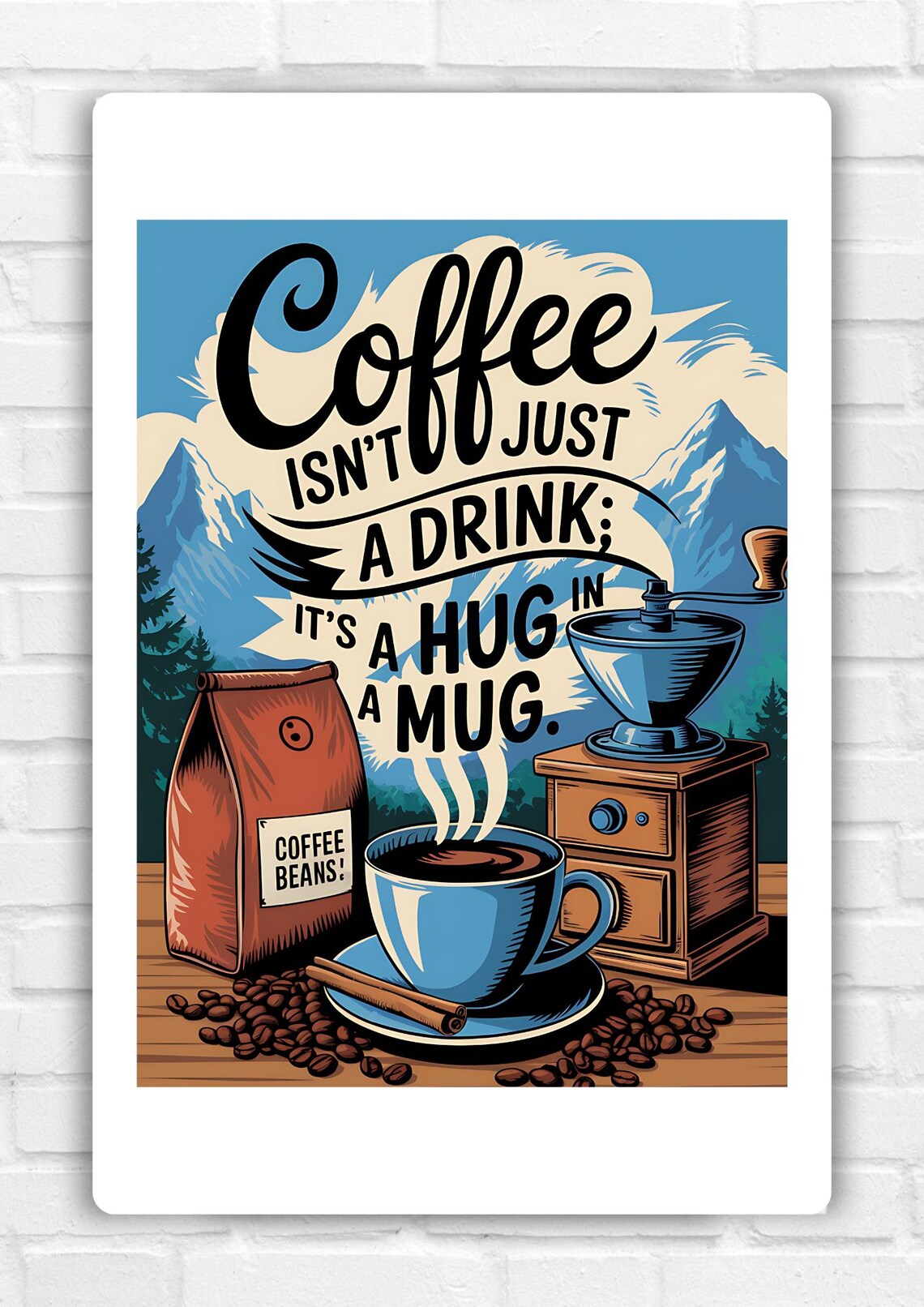 Coffee Sayings Poster, Cafe Kitchen Art Print - Image 5