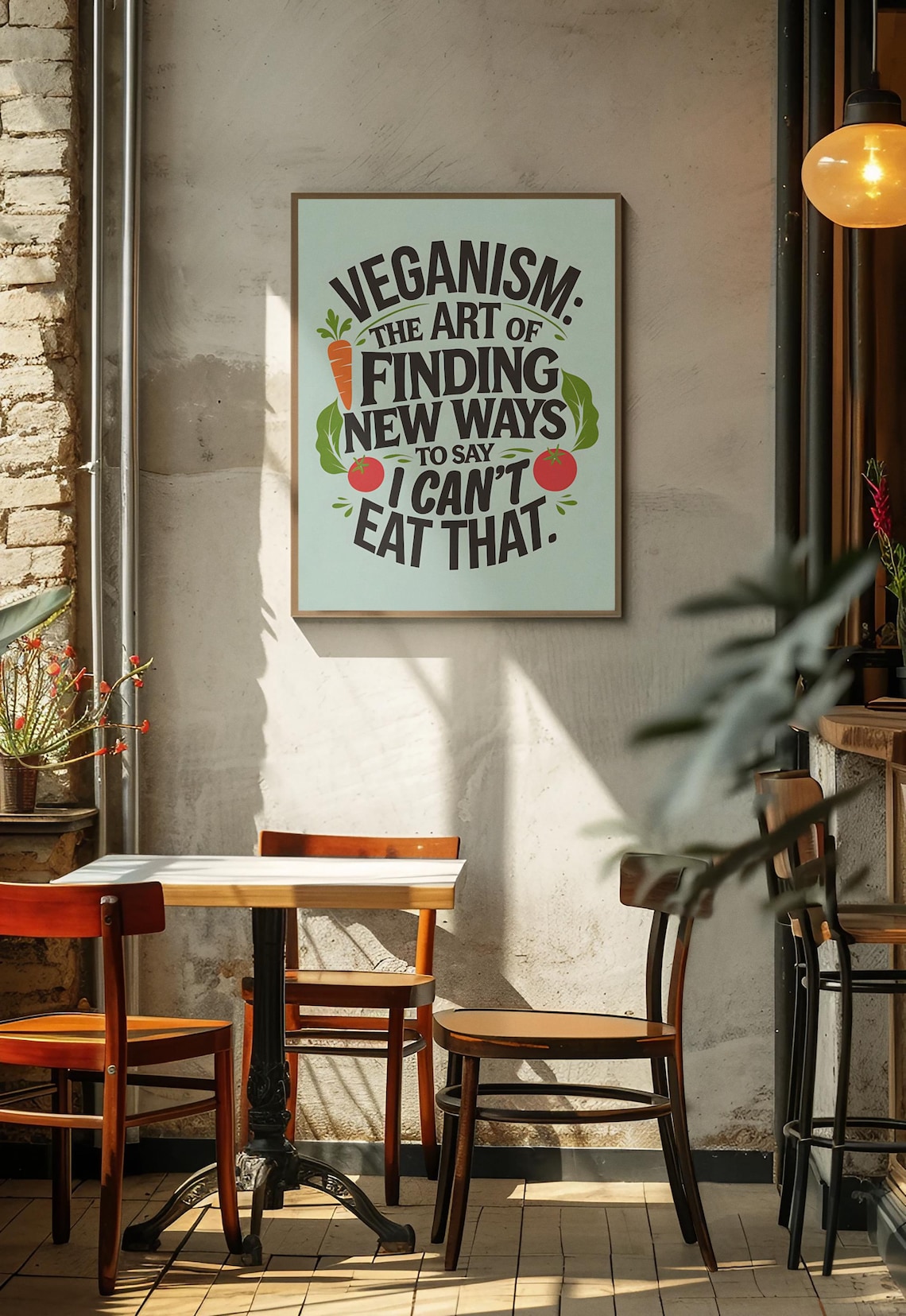 Funny Kitchen Humor, Vegan Jokes Art Print - Image 4