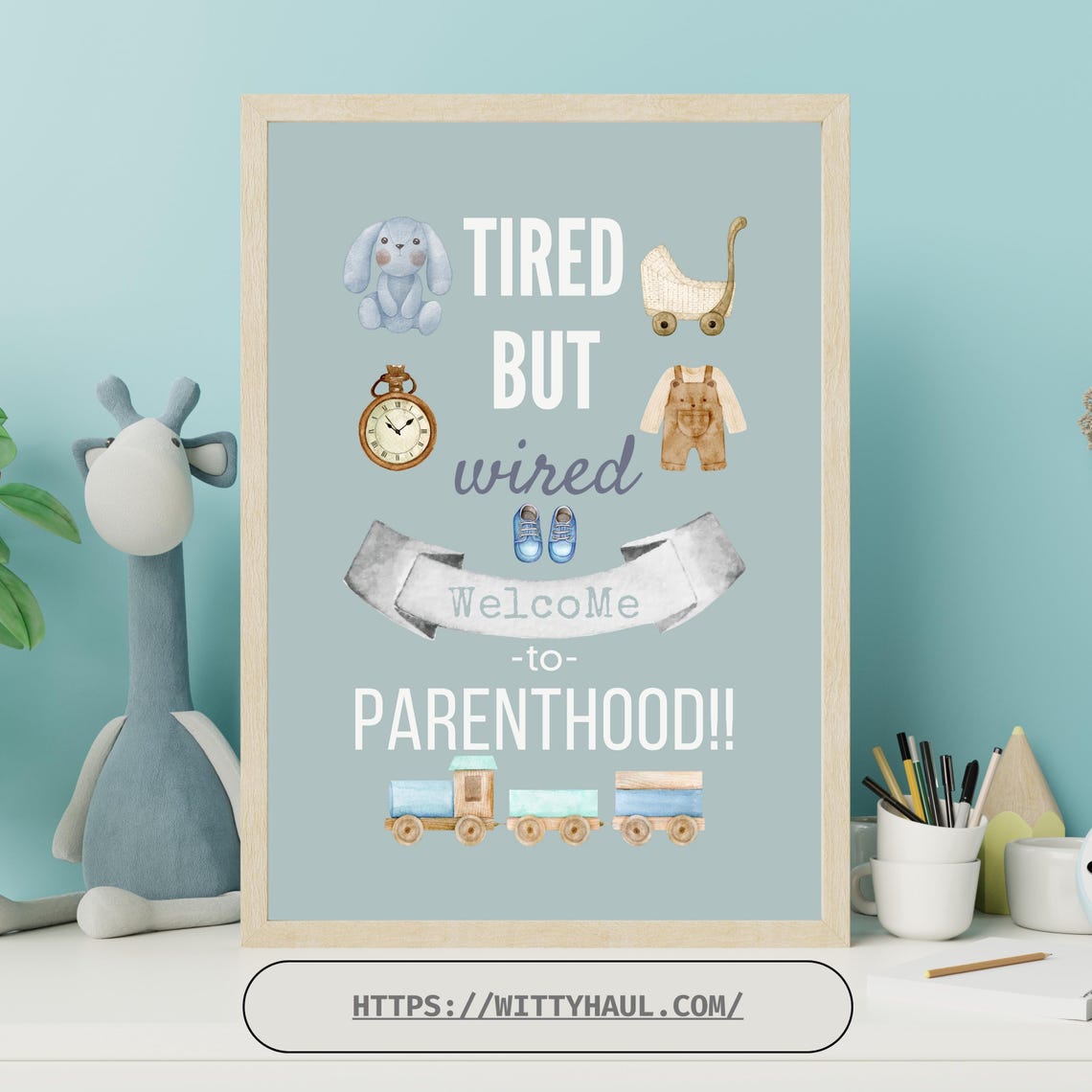Baby Nursery Wall Art Funny Room Decor Cute Prints New Parent Gifts Funny Nursery Artwork Baby Shower Gifts Kids Room Wall Art - Image 5