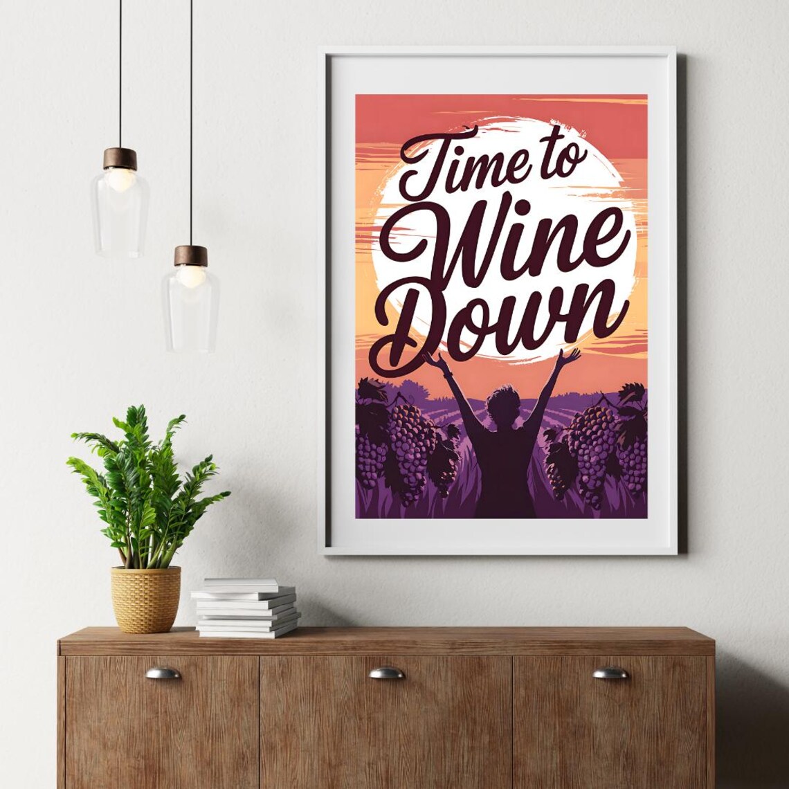 Wine Quote, Modern Bar Cart Art Print - Image 2