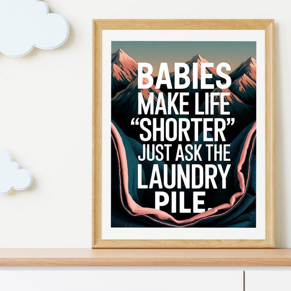 Funny Baby Nursery Decor, Humorous Art Print