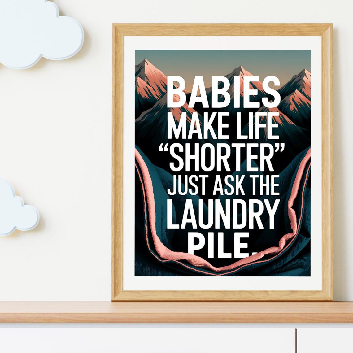 Funny Baby Nursery Decor, Humorous Art Print