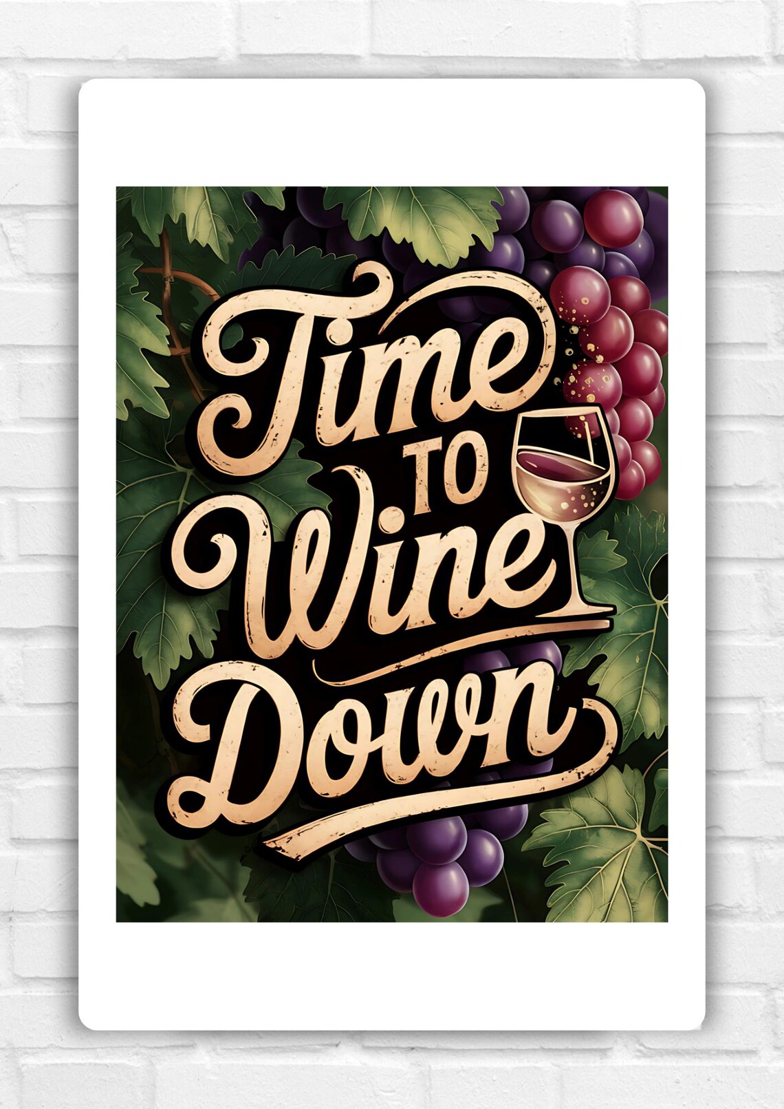 Wine Poster Art, Modern Wine Saying - Image 2
