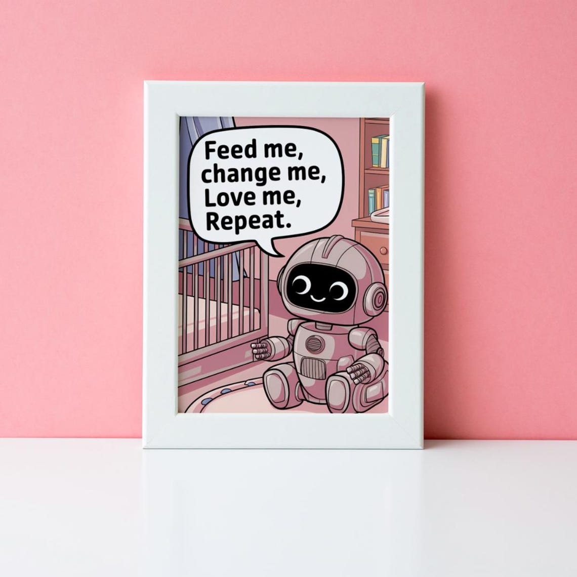 Cute Robot Print Funny Room Decor Cute Prints New Parent Gifts Funny Nursery Artwork Baby Shower Gifts Kids Room Wall Art Boys Room - Image 3