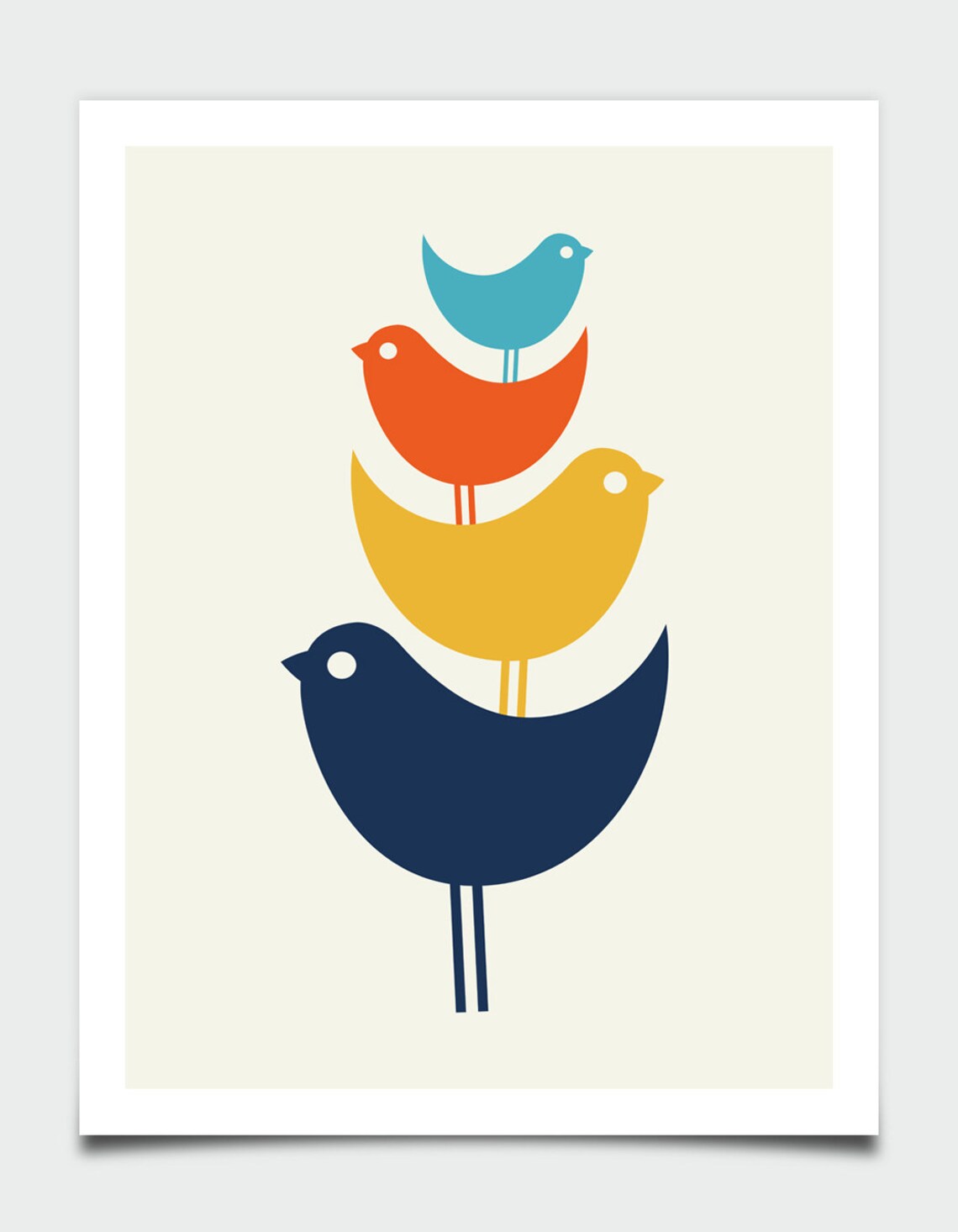 Mid Century Modern Geometric Art Print, Retro Wall Art - Image 4