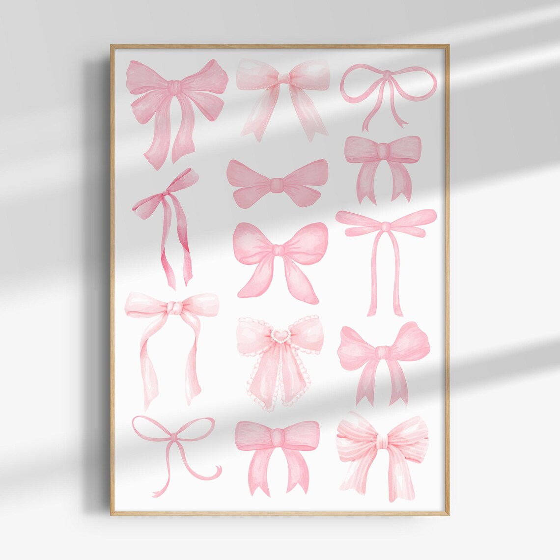Pink Coquette Bows, Balletcore Girly Pastel Print - Image 2