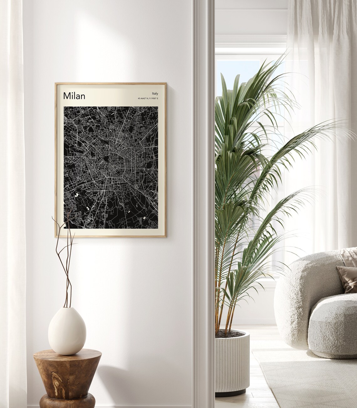 Milan City Map Poster, Pastel Custom Colour Map Print - Image 2