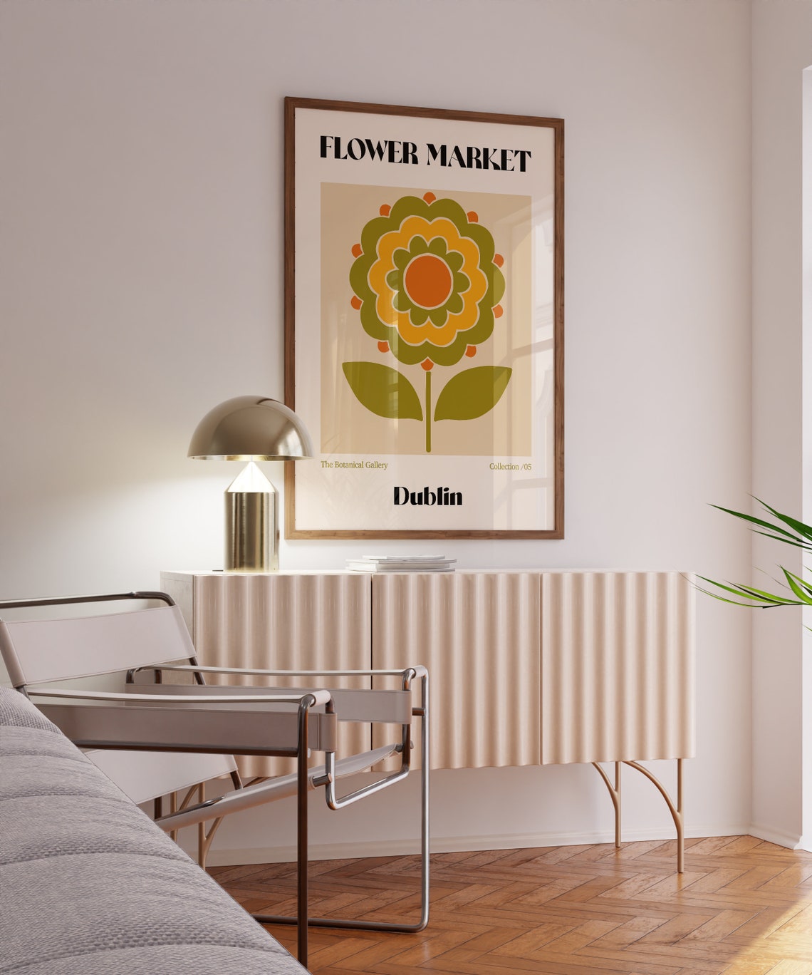Dublin Flower Market Poster Retro Flower Market Wall Art Boho 70s Flower Market Flower Market Print Retro Wall Art Floral Art F120 - Image 2