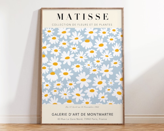 Matisse-Inspired Pastel Daisies Exhibition Poster