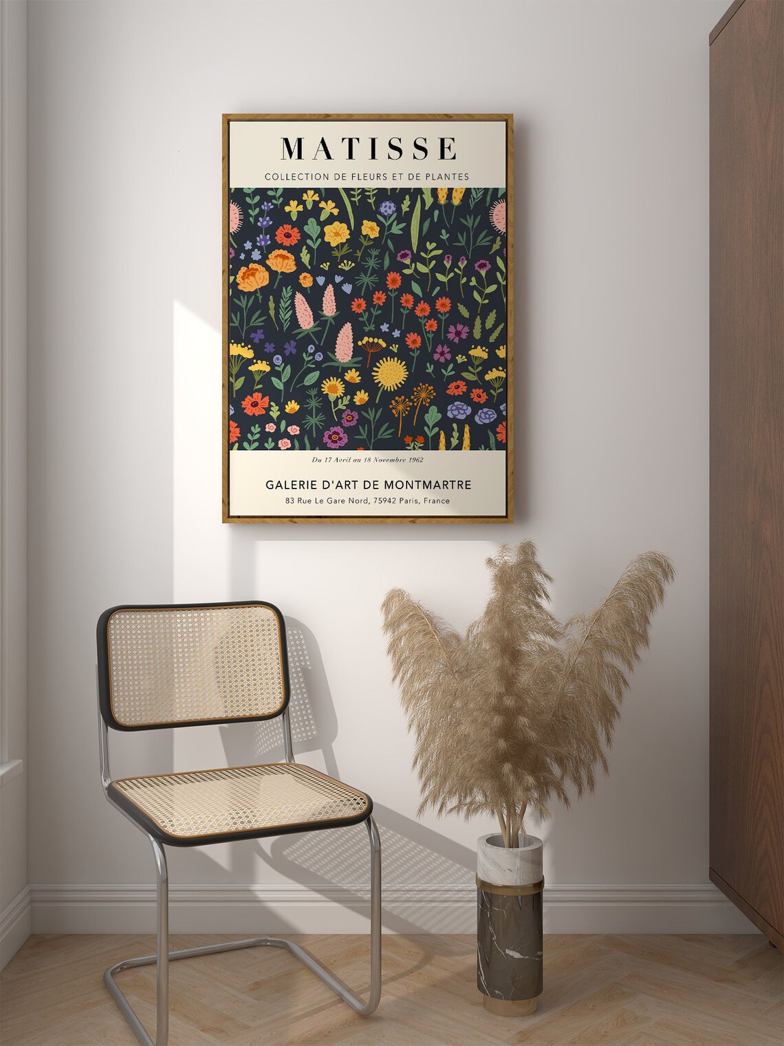 Matisse Wildflower Meadow Exhibition Poster Dark Botanical 1962 - Image 2