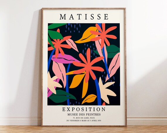 Matisse Cut Our Shapes Exhibition Poster Matisse Botanical Print Matisse Decoupage Poster Colourful Abstract Art Print Mp046