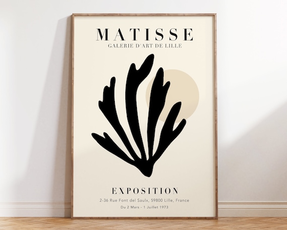 Matisse Black Leaf Cut Out Lille Gallery Exhibition 1973 Poster