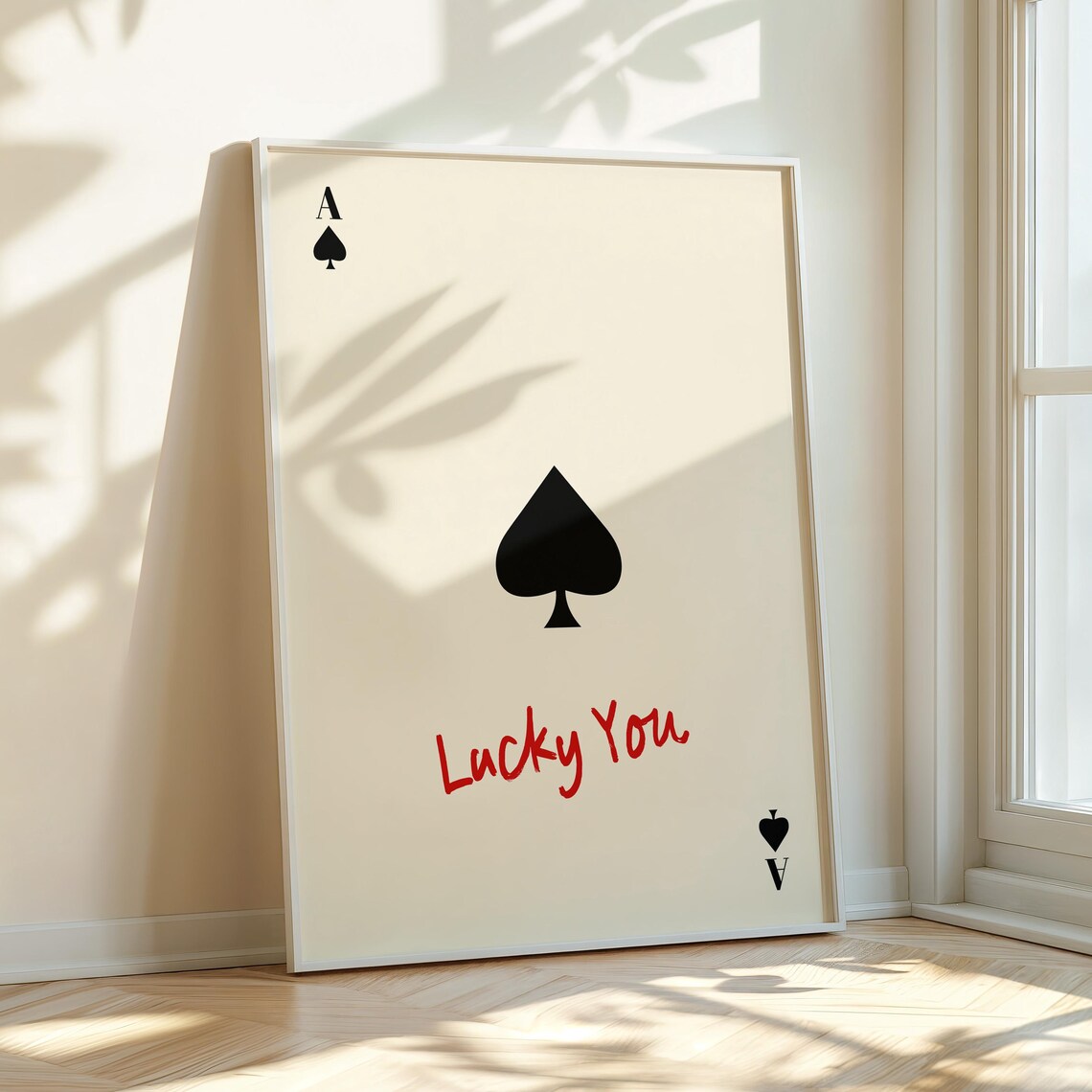 Ace Of Spades Playing Card Poster Lucky You Minimalist Card Art Design - Image 4