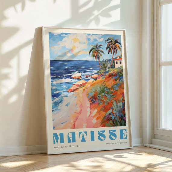 Matisse Coastal Print Print Matisse Landscape Painting Poster Exhibition Print Pastel Gallery Wall Beach House Decor Hm009