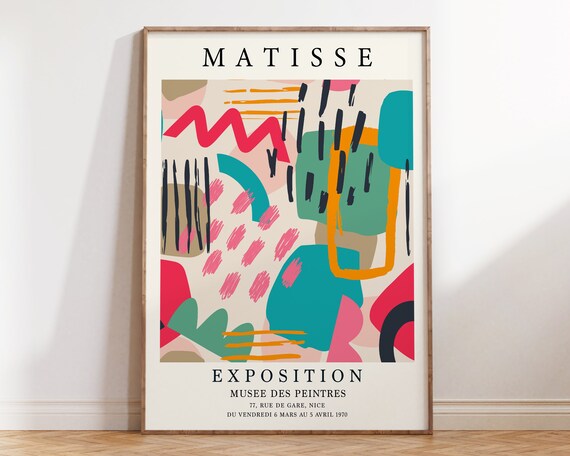 Abstract Cut Out Shapes Matisse Poster Matisse Papier Decoupe Wall Art Colourful Matisse Poster Matisse Cut Outs Art Print Mp100