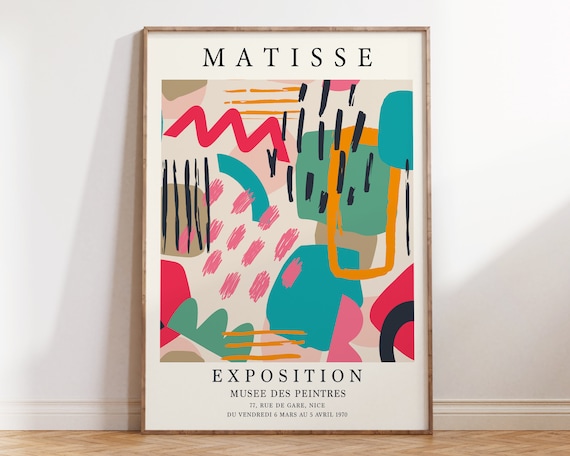 Matisse Nice Exposition 1970 Abstract Colorful Cut Out Exhibition Poster