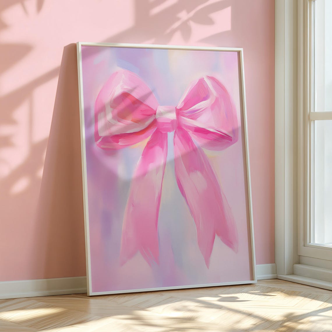 Pink Watercolour Bow Painting Pastel Preppy Coquette Girly Poster - Image 2