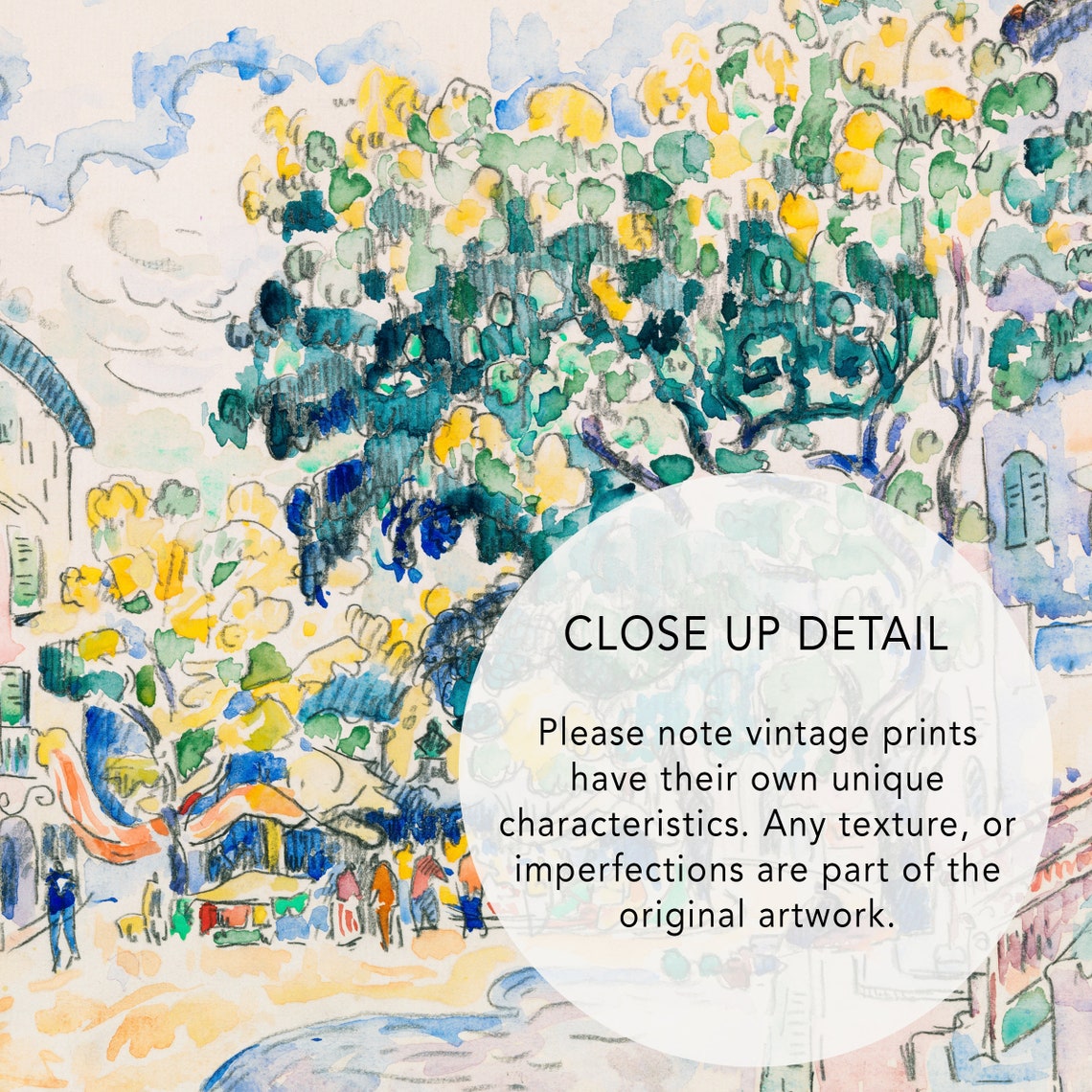 Paul Signac Painting Art Print Antibes France Poster Famous Artist Painting Vintage French Poster Pastel Painting V020 - Image 2