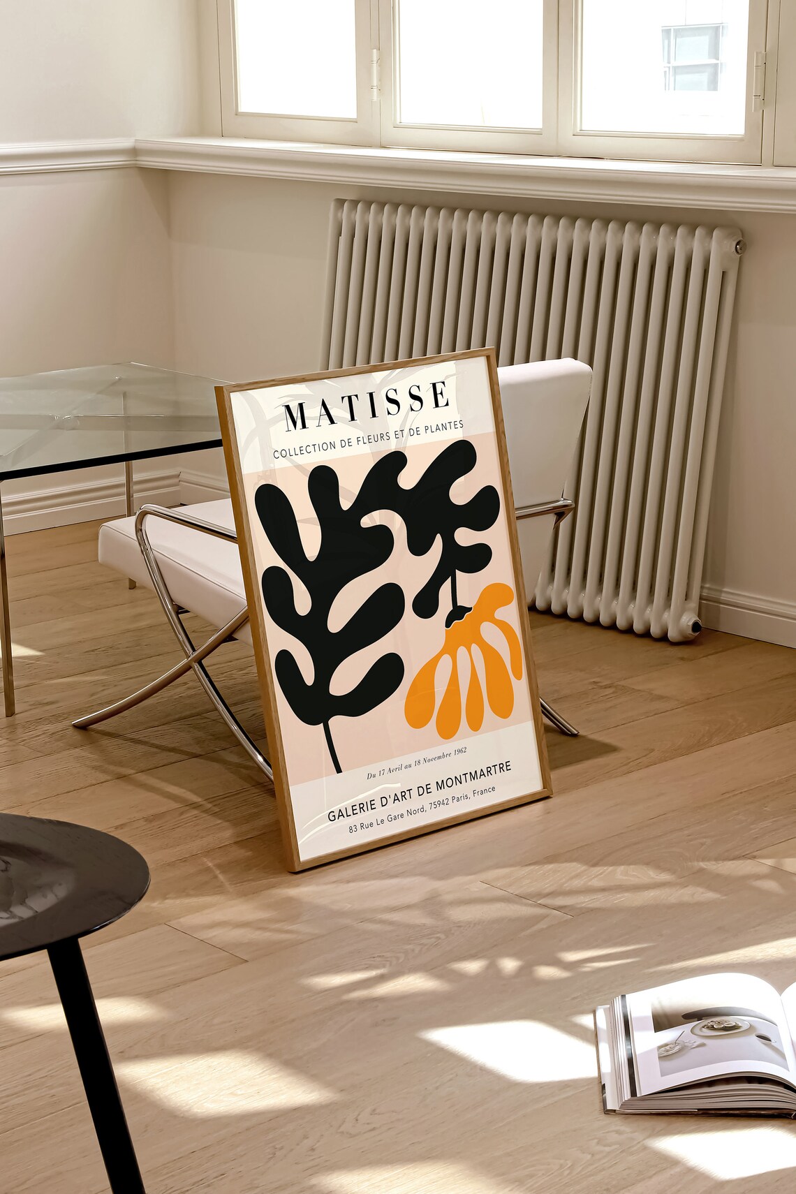 Matisse Cut Out Leaves Black Orange Exhibition Gallery Poster - Image 3