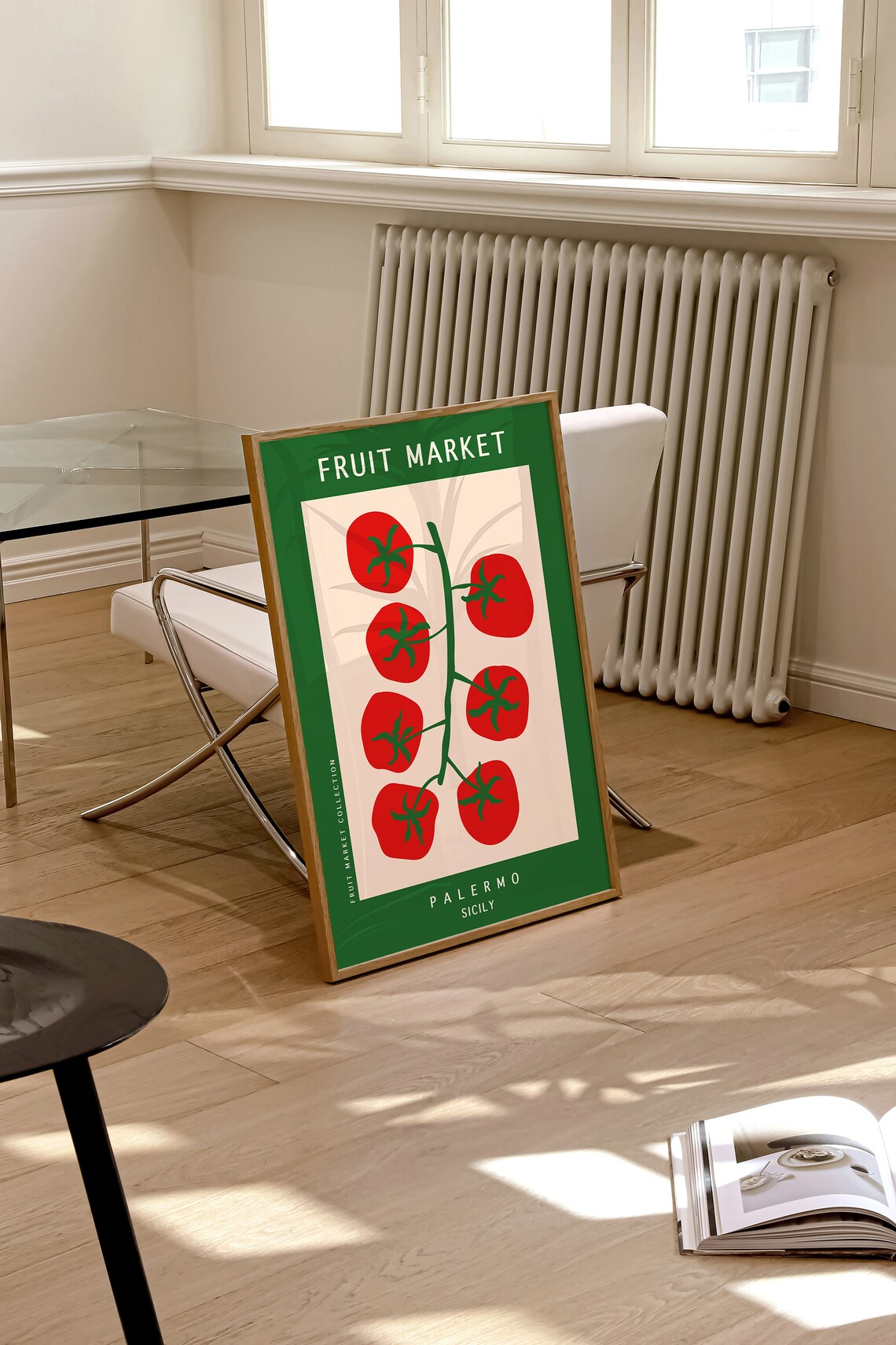 Fruit Market Tomatoes Retro Kitchen Art Print - Image 2