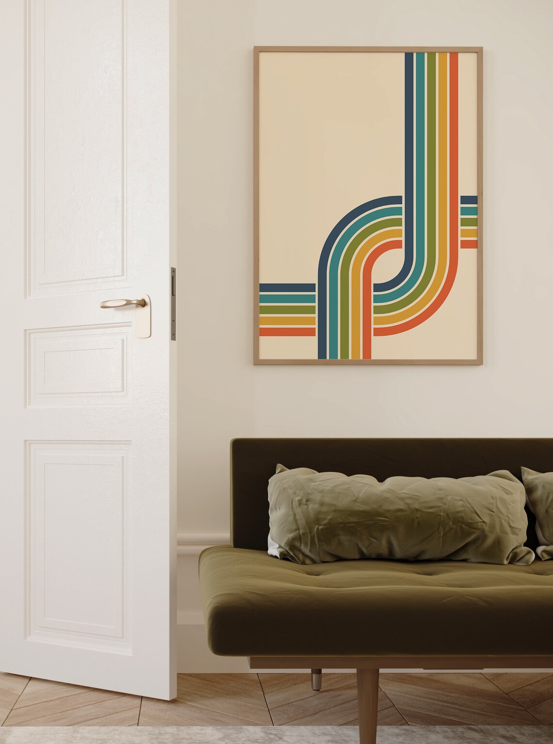 Retro Rainbow 70s Poster, Bauhaus Style Art Print - Image 2