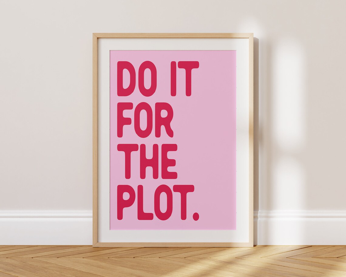 Do It For The Plot Trendy Bar Cart Art Print