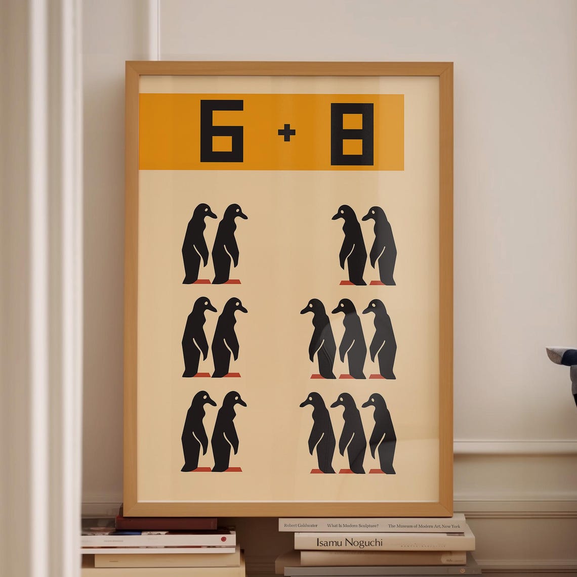 Cheeky Math Art Funky Math Poster Vintage Educational Poster Education Fun Print Counting Poster Illustration Penguin Poster Print